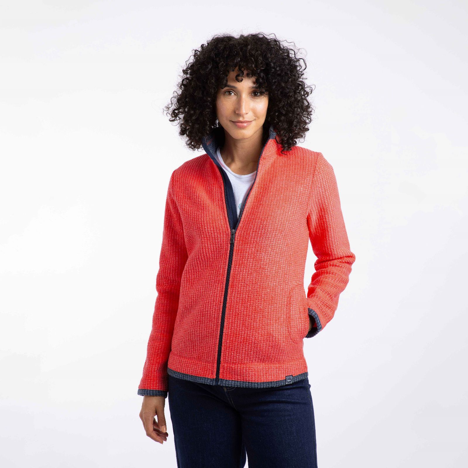 Weird Fish Ariana Full Zip Grid Fleece