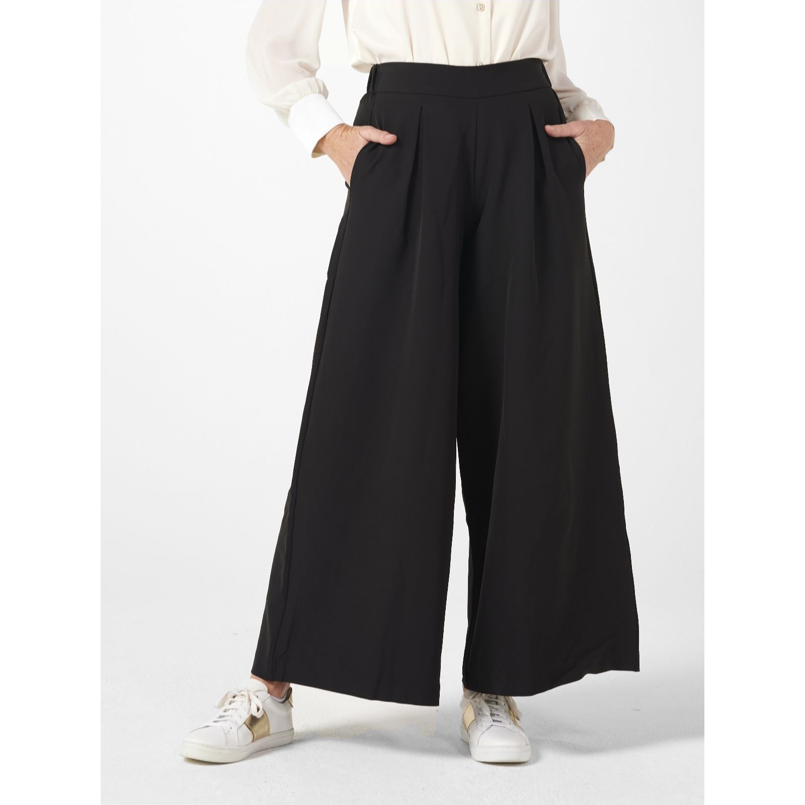 Wynne Collection Pleated Skirt Trousers - QVC UK