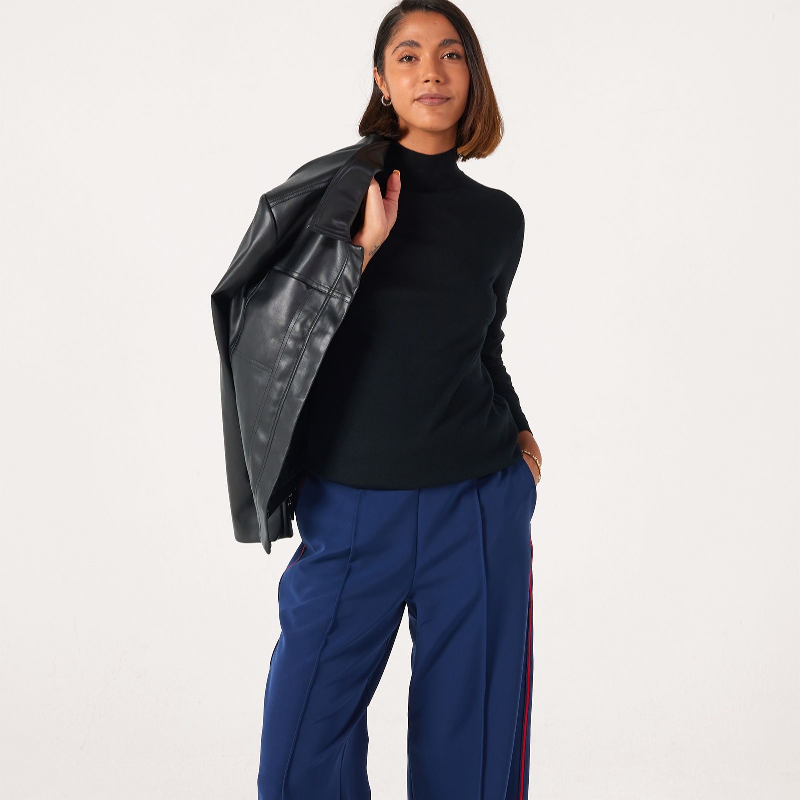 Ben de Lisi Lightweight Knitted Roll Neck Top