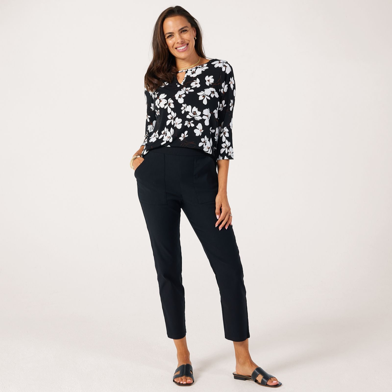 Kim & Co Soft Millenium Ankle Length Narrow Leg Trousers