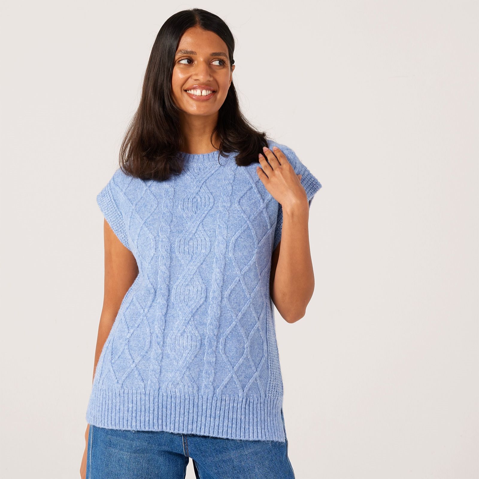 Denim & Co. Cable Knit Vest