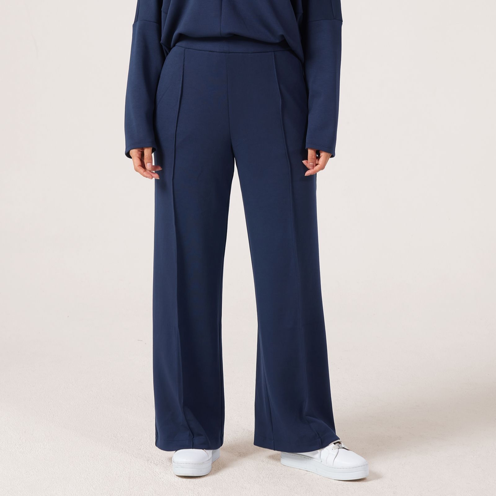 MarlaWynne Layers Cloud Knit Trousers With Front Seam