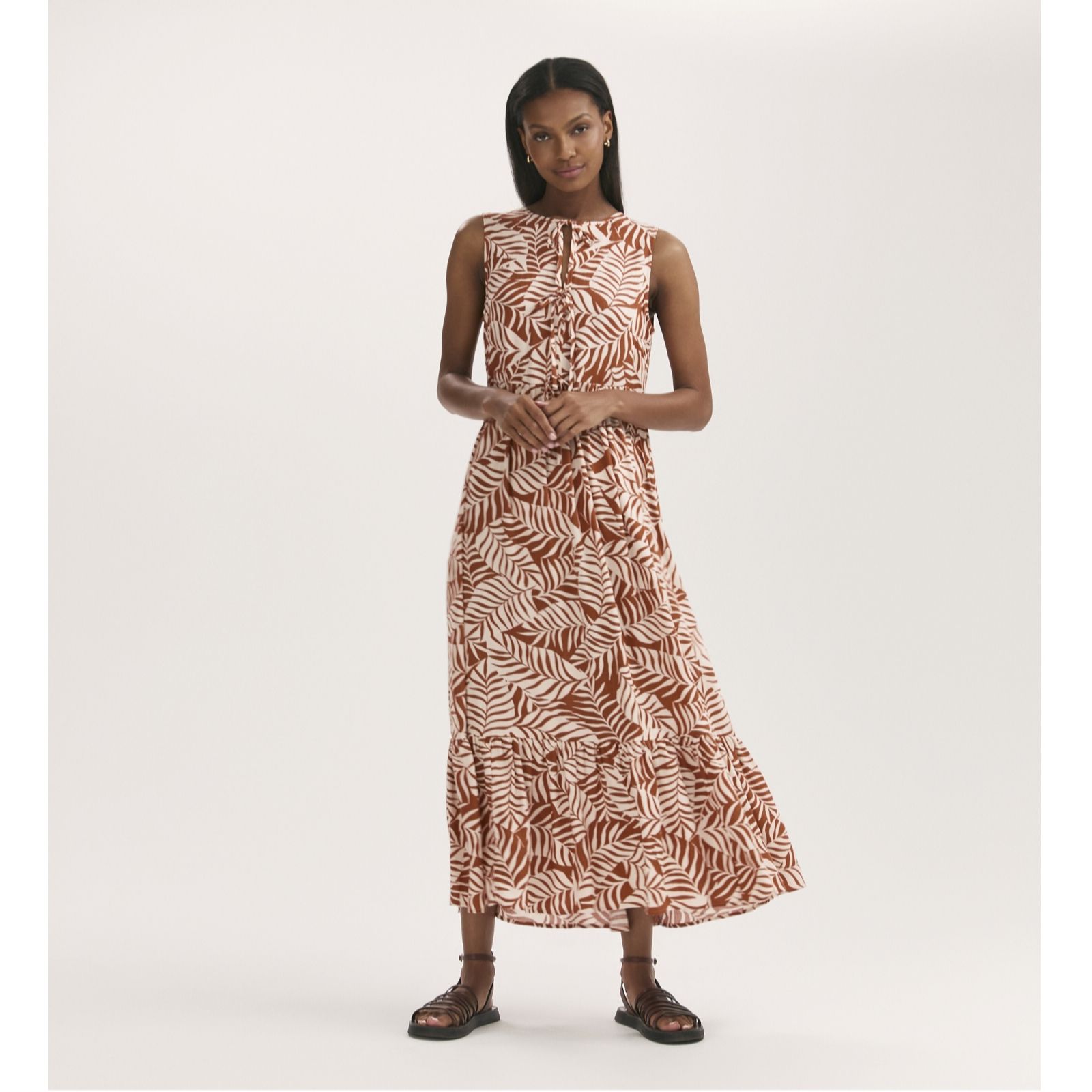 Finery London Larissa Bow Tie Frill Dress