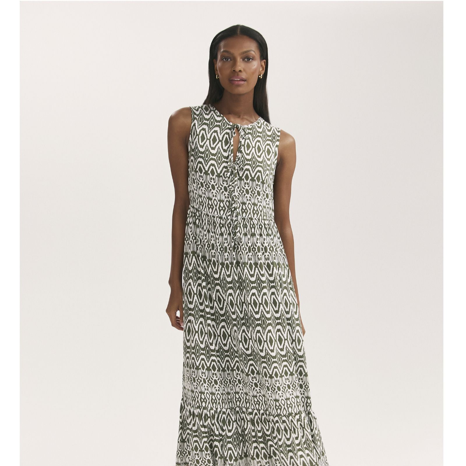 Finery London Larissa Bow Tie Frill Dress