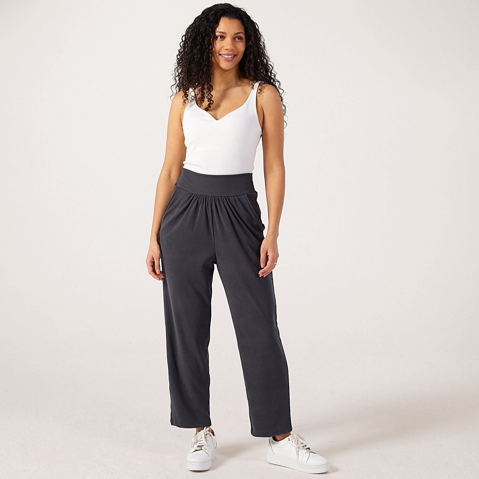 Kim & Co Rib Soft Touch Petite Wellness Trousers