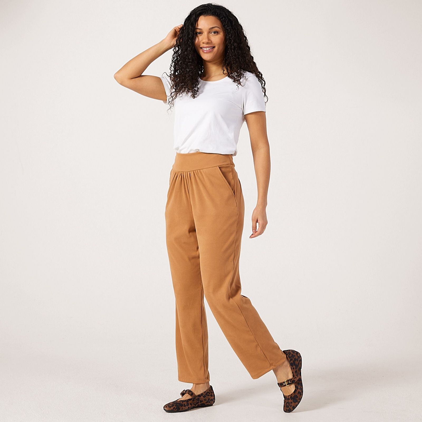 Kim & Co Rib Soft Touch Petite Wellness Trousers