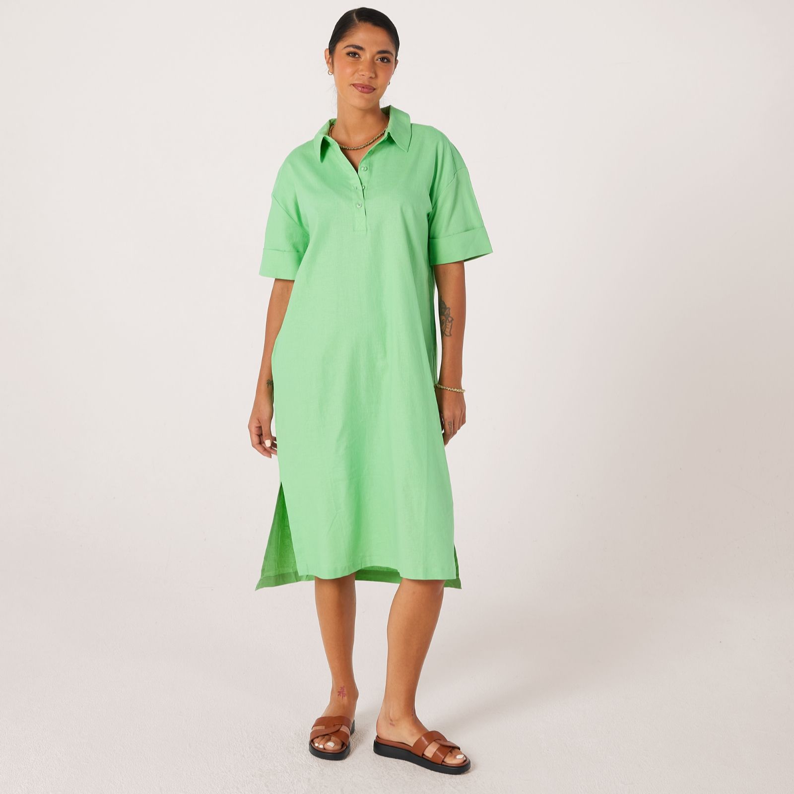 Ben de Lisi Linen Shirt Dress Standard