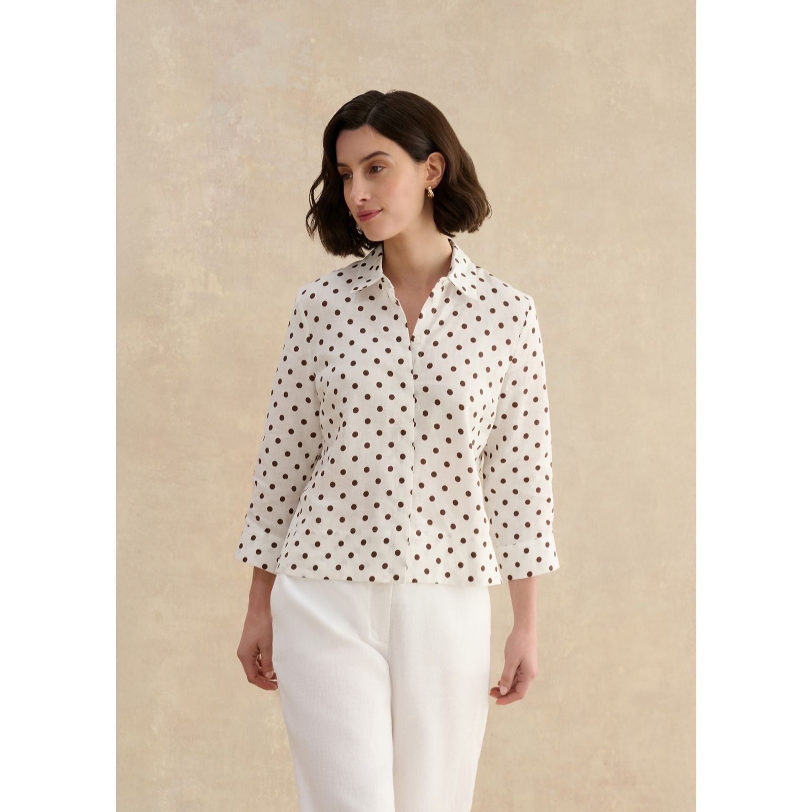 Hobbs London Nita Linen Spot Shirt