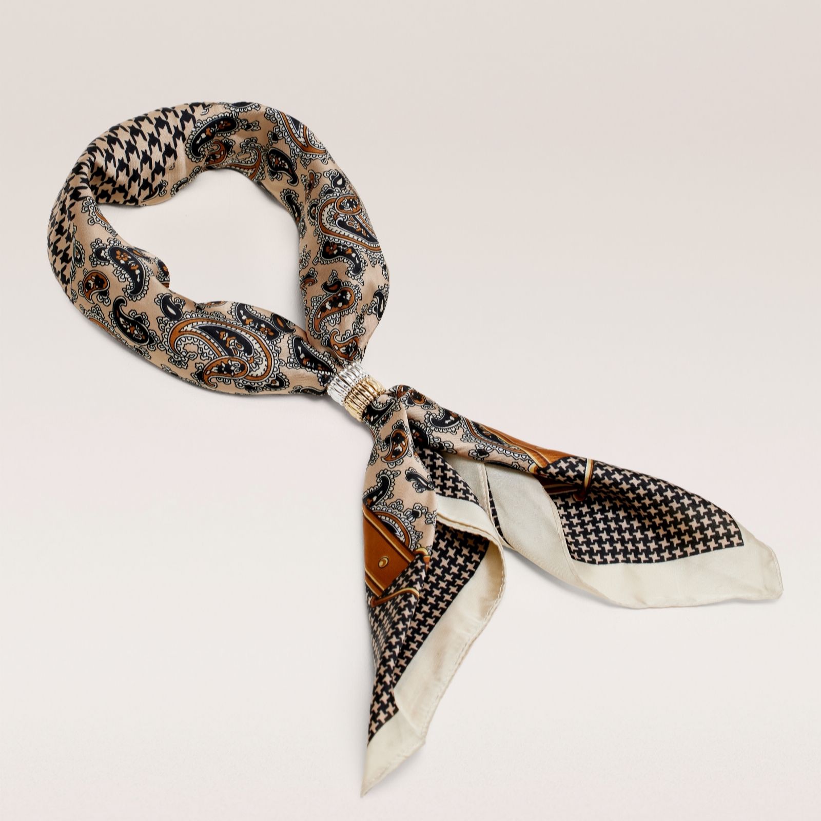 Malika Printed Scarf with Toggle