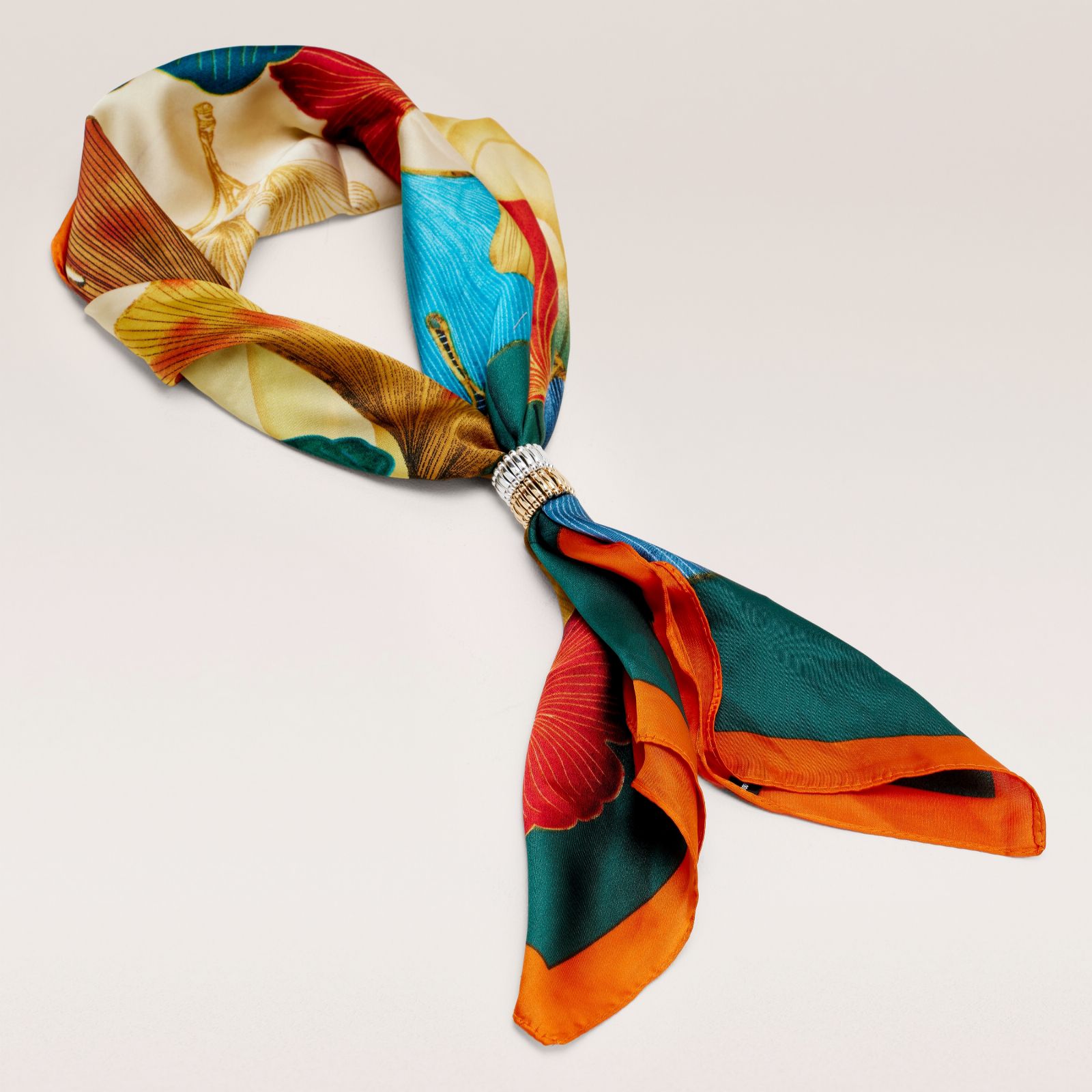 Malika Printed Scarf with Toggle