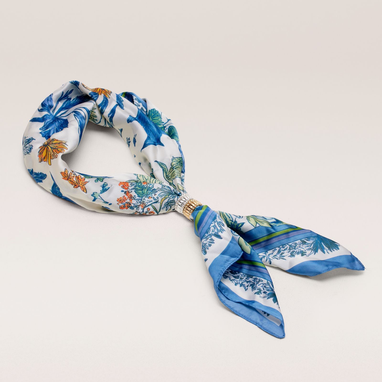 Malika Printed Scarf with Toggle
