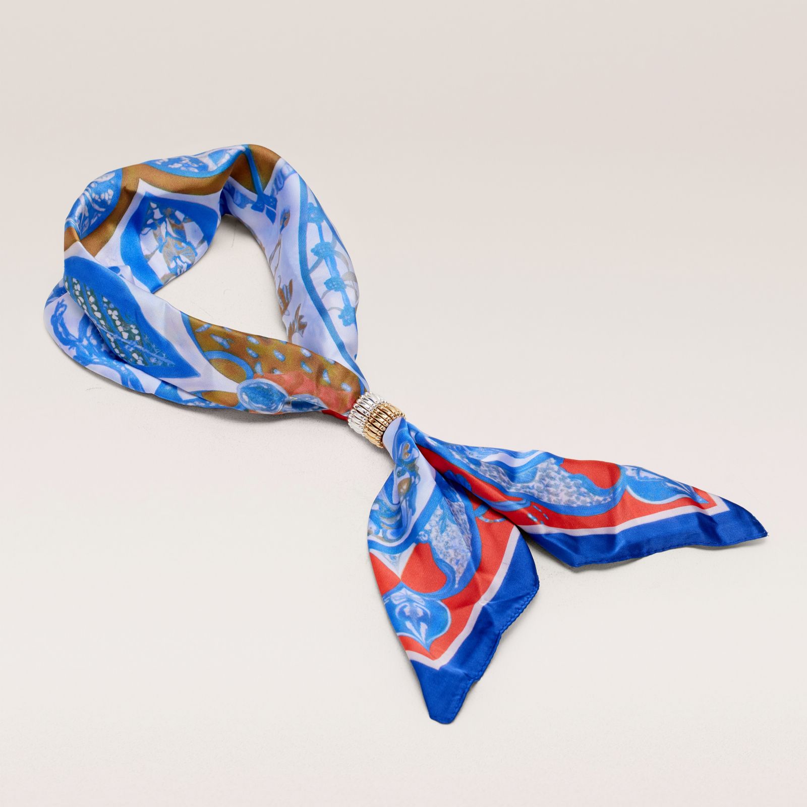 Malika Printed Scarf with Toggle