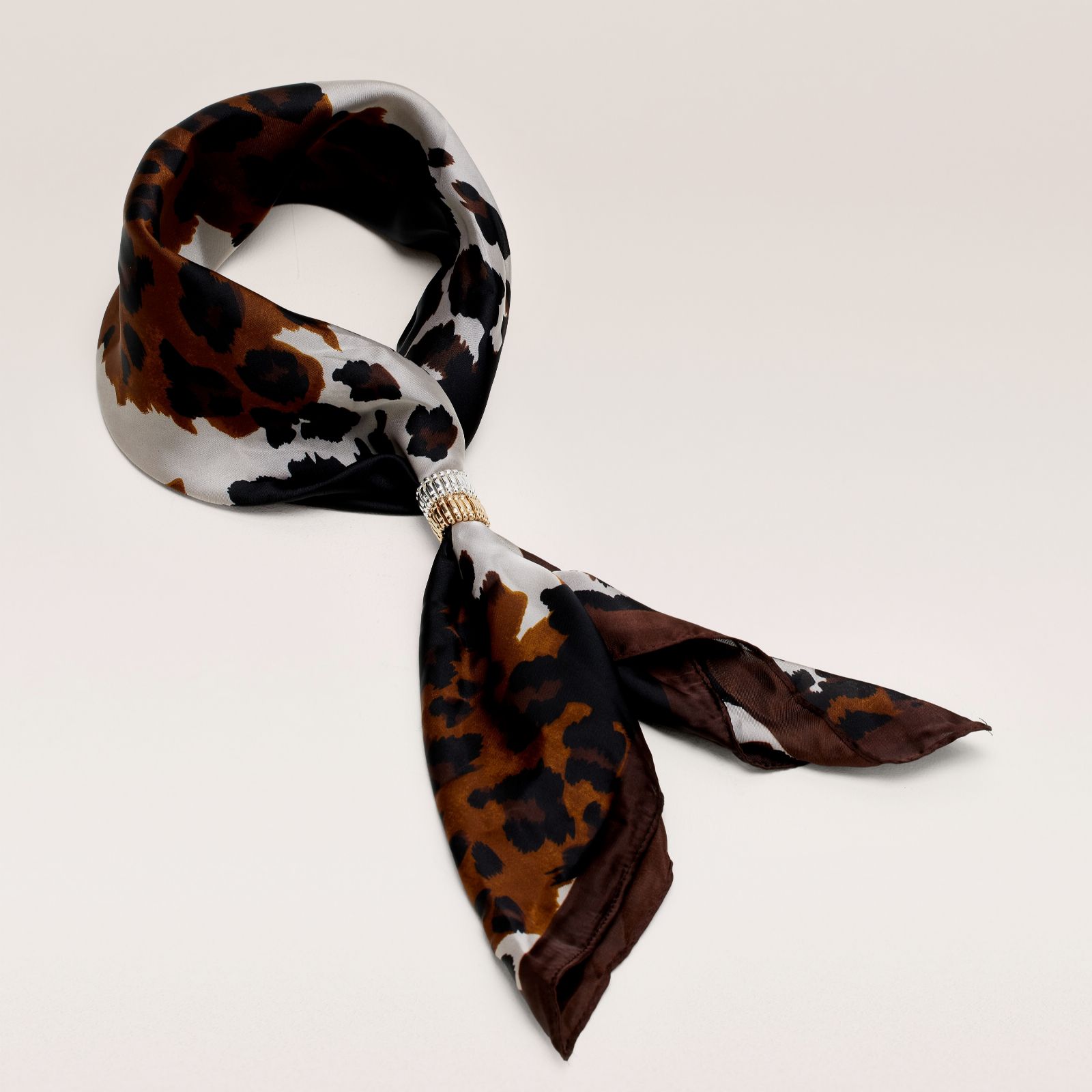 Malika Printed Scarf with Toggle