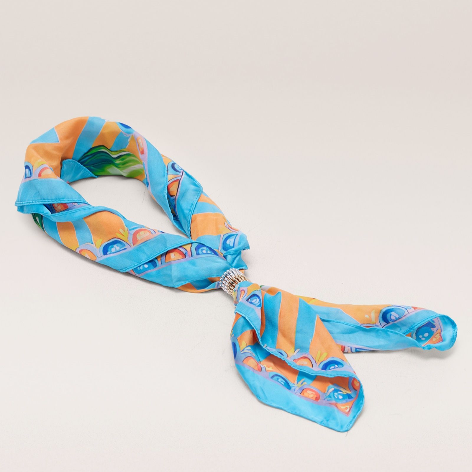 Malika Printed Scarf with Toggle