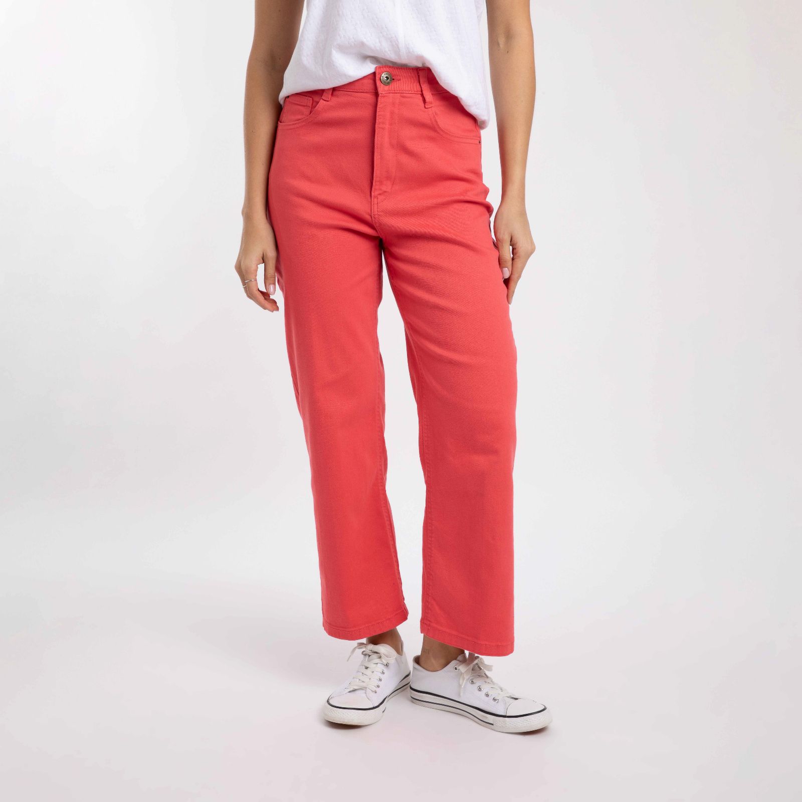 Weird Fish Soulina Wide-Leg Cropped Jeans