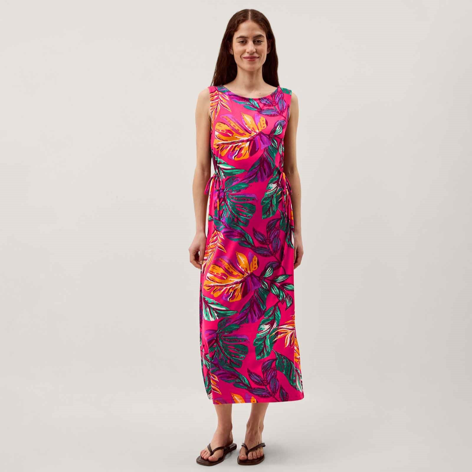 Monsoon Poppy Palm Print Jersey Dress