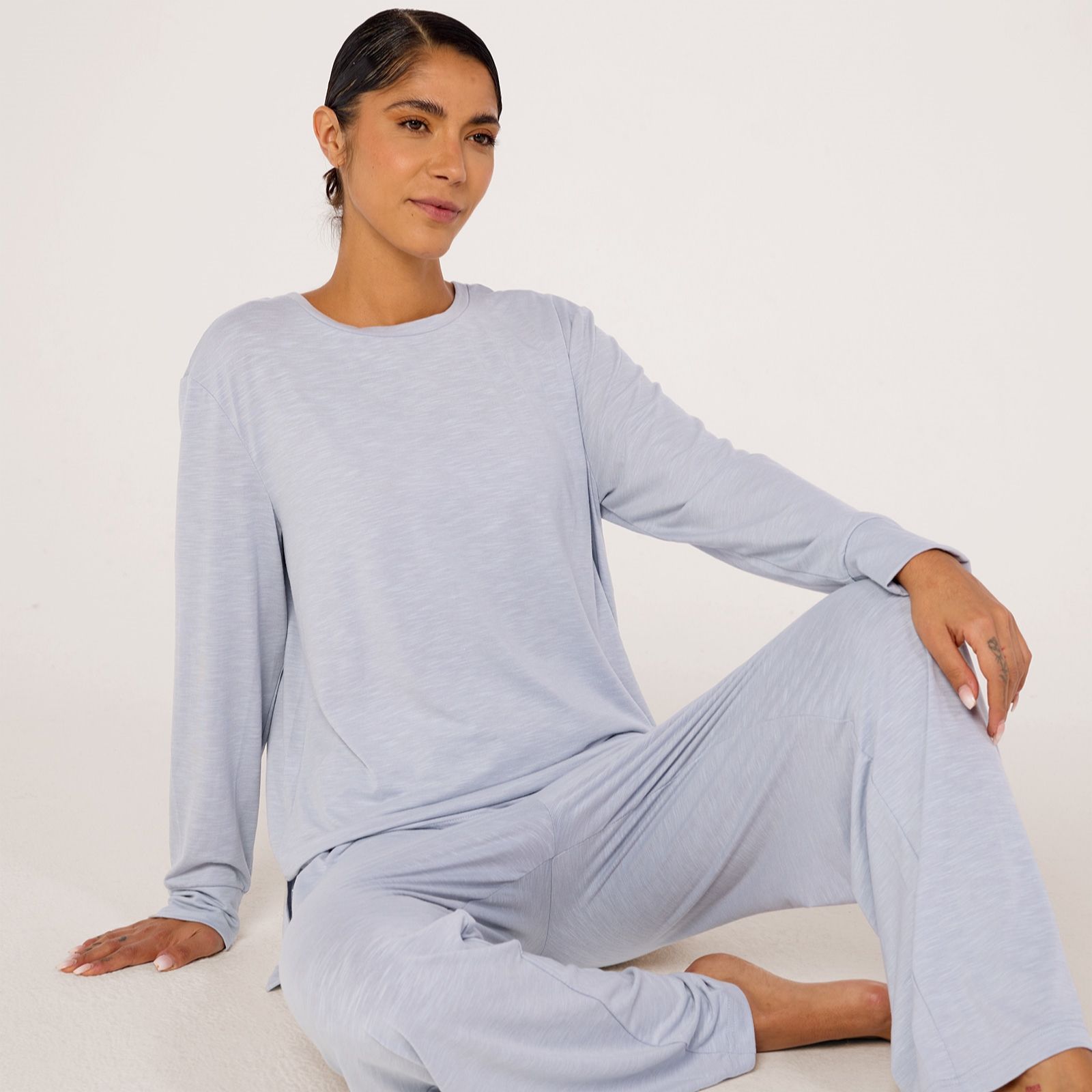 Cozee Home Slub Crew 2Pc Set