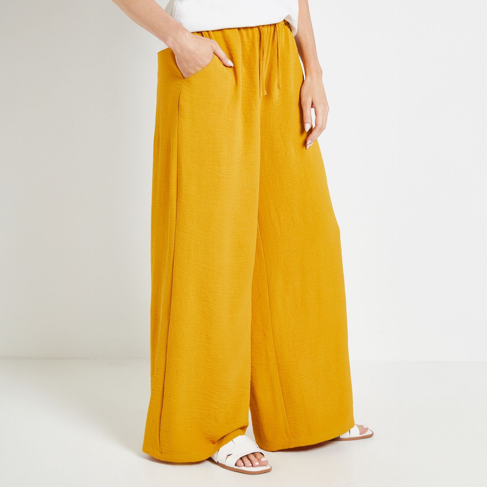 Wallis Drawstring Woven Trouser with Stretch Waistband