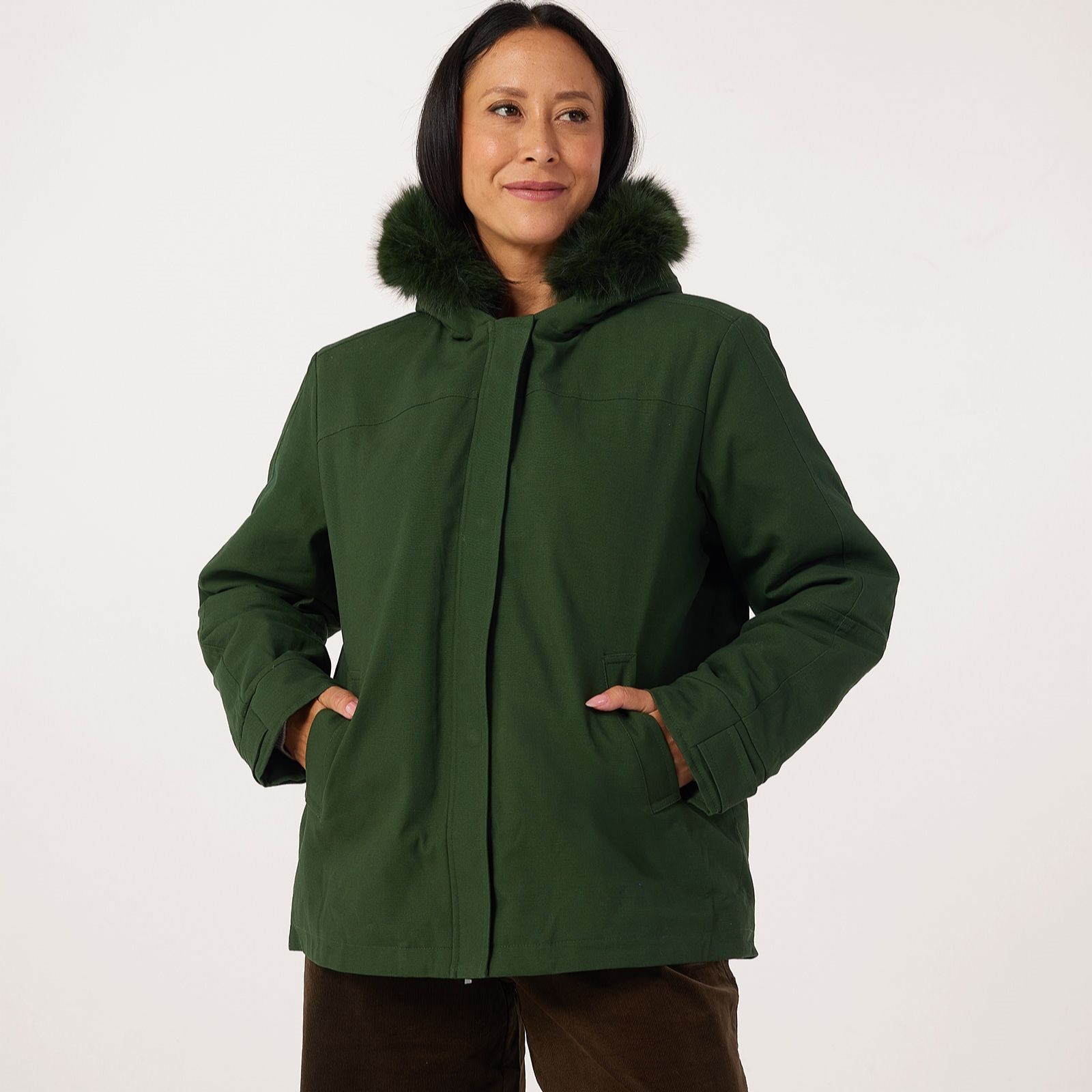Denim & Co. Fur Hood Parka