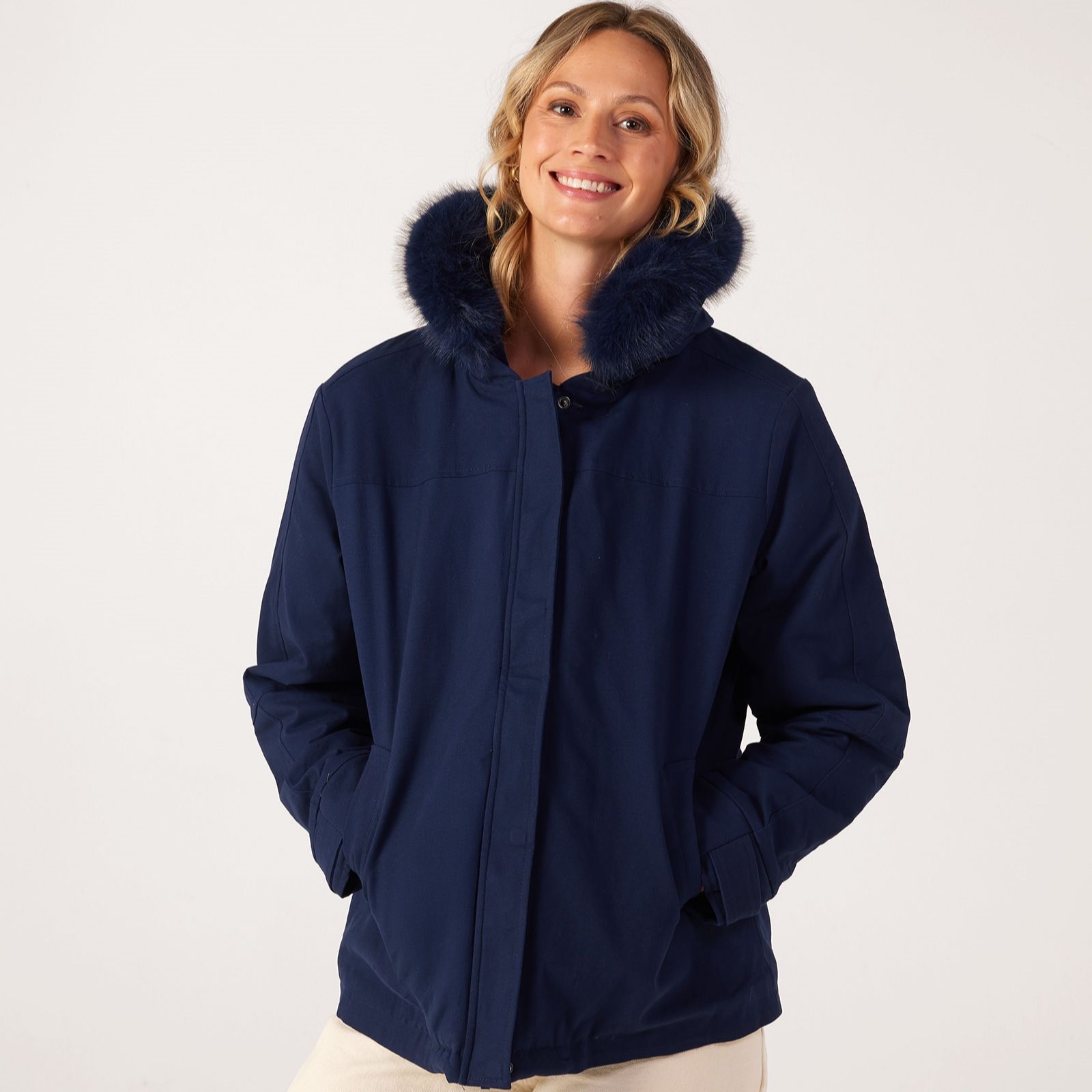 Denim & Co. Fur Hood Parka