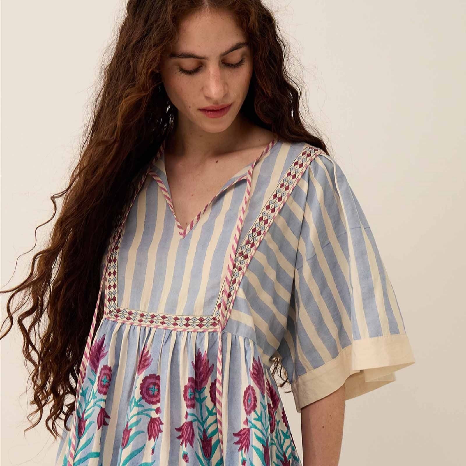East Rylea Printed Cotton Top