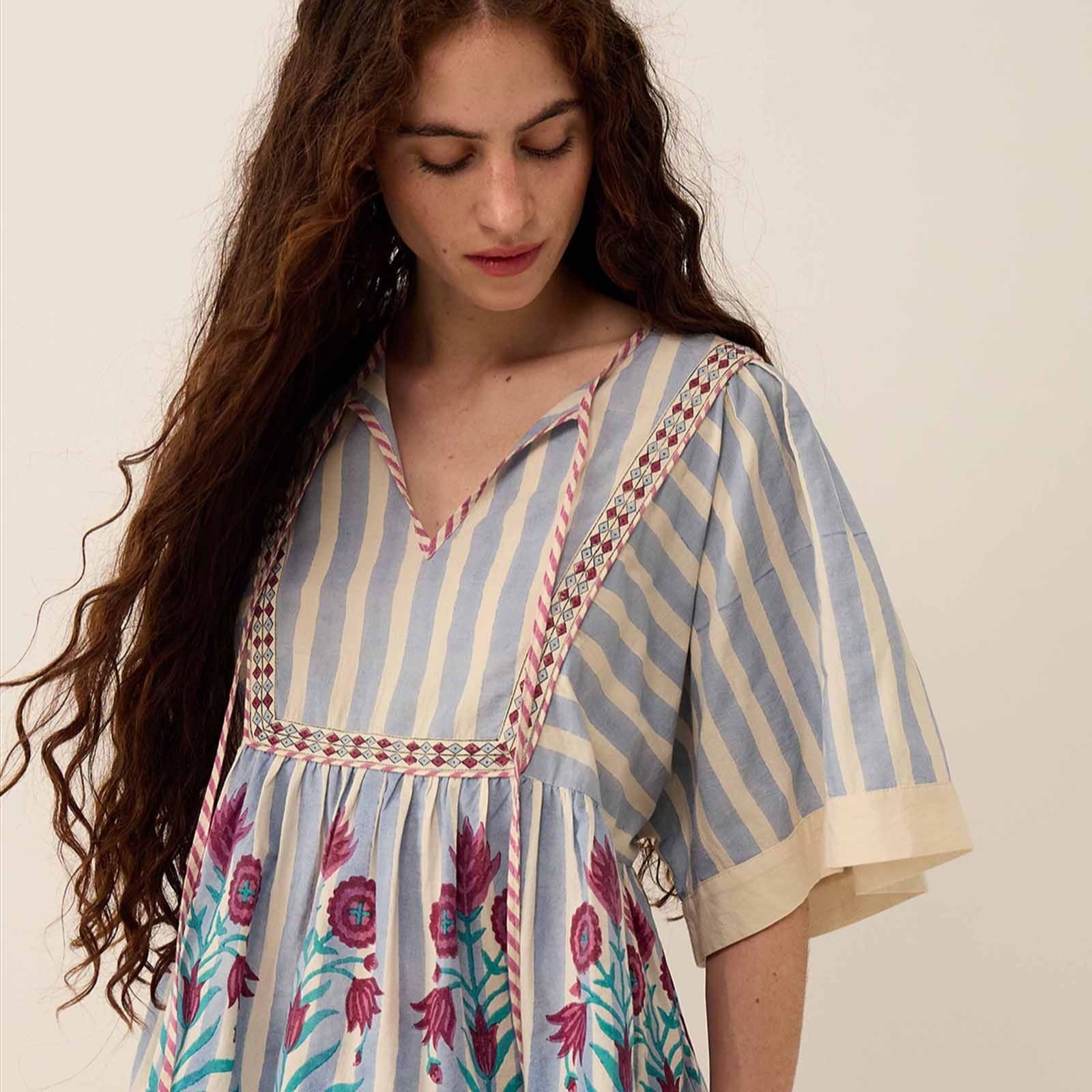 East Rylea Printed Cotton Top