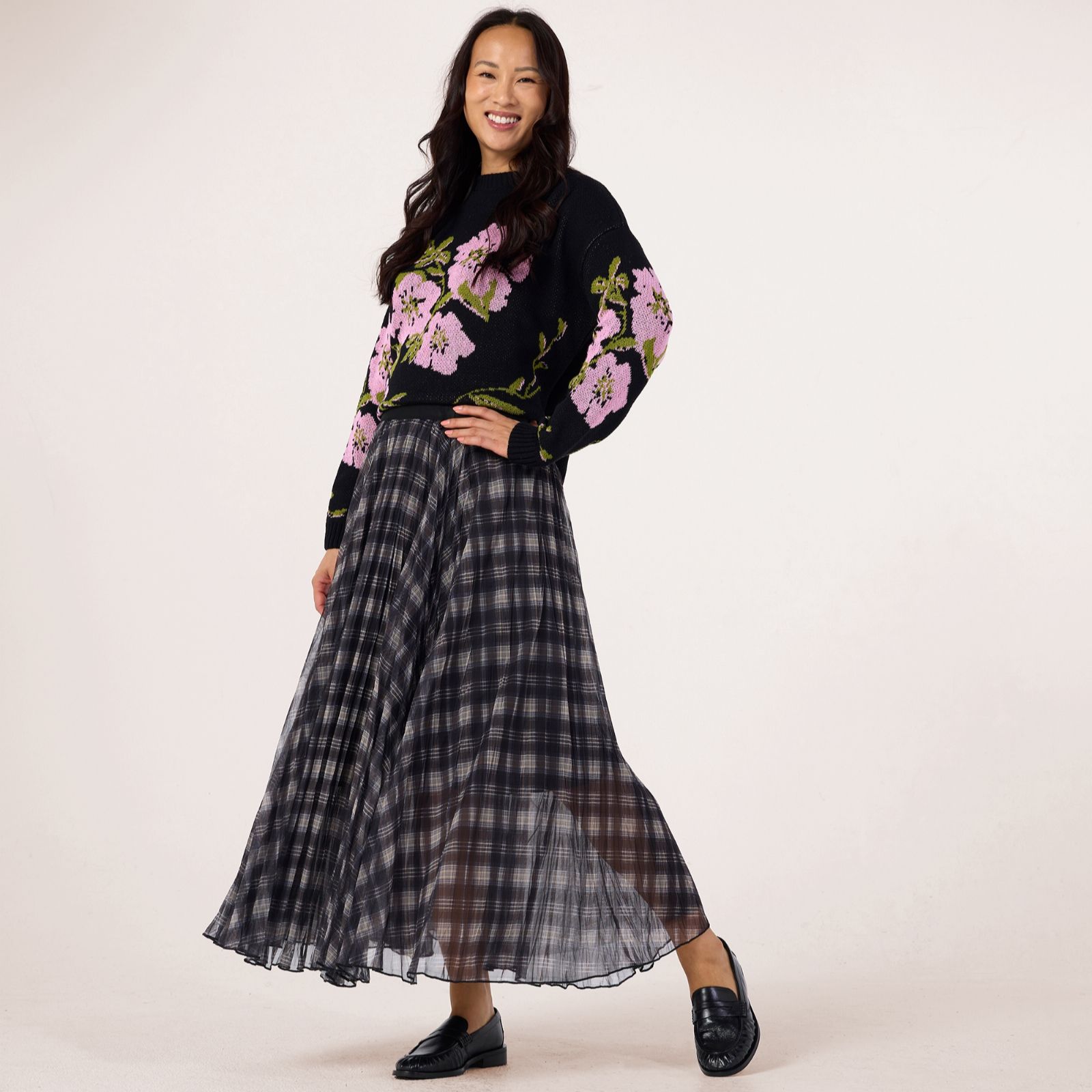 Izabel London Checked Skirt