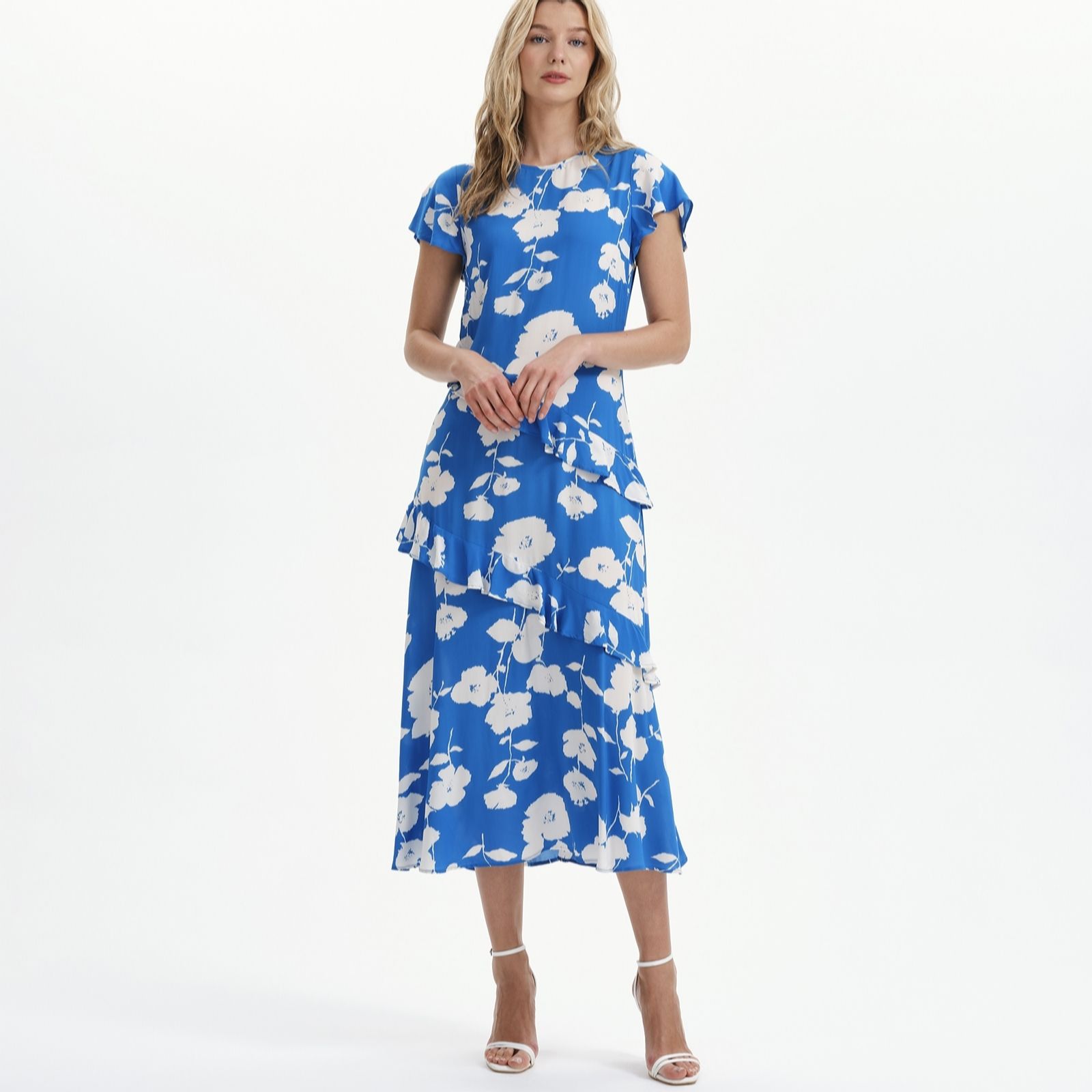 Finery London Sierra Ruffle Print Dress Standard