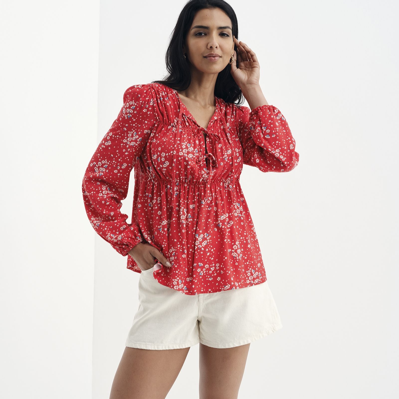 Finery London Roisin Printed Floral Blouse