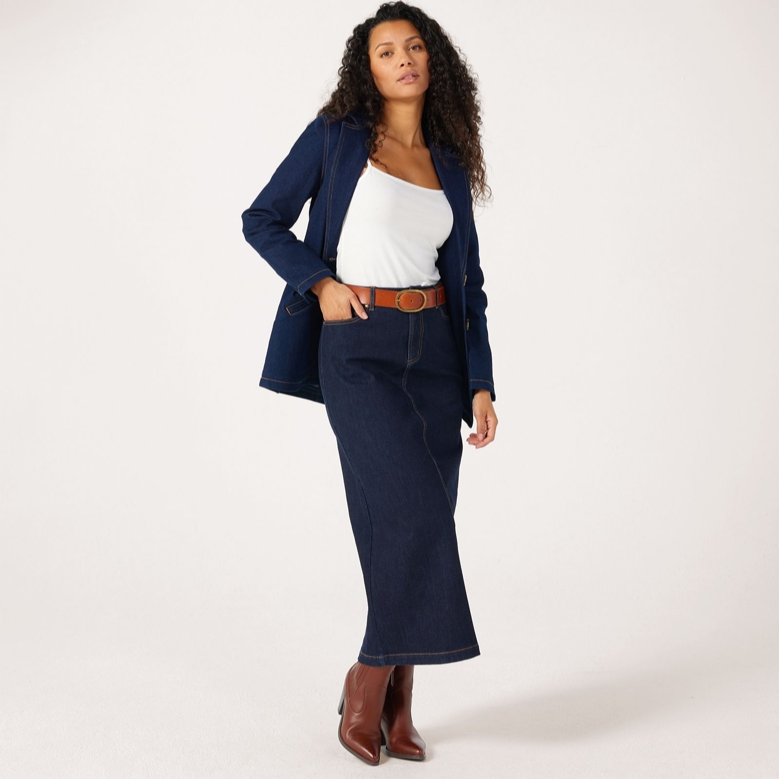 Ruth Langsford Maxi Denim Skirt Tall