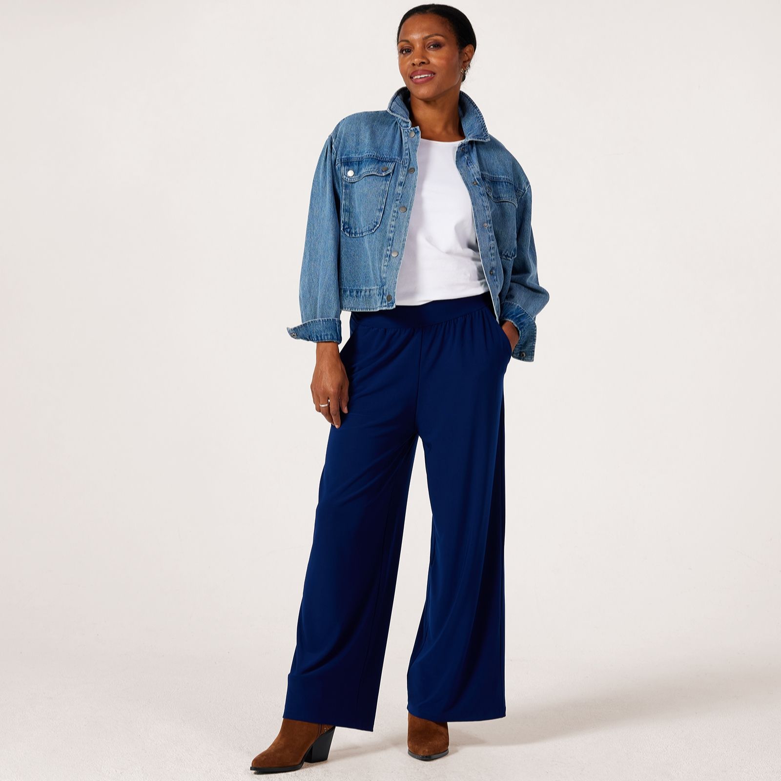 Kim & Co Deluxe Brazil Jersey Wide Leg Standard Trousers