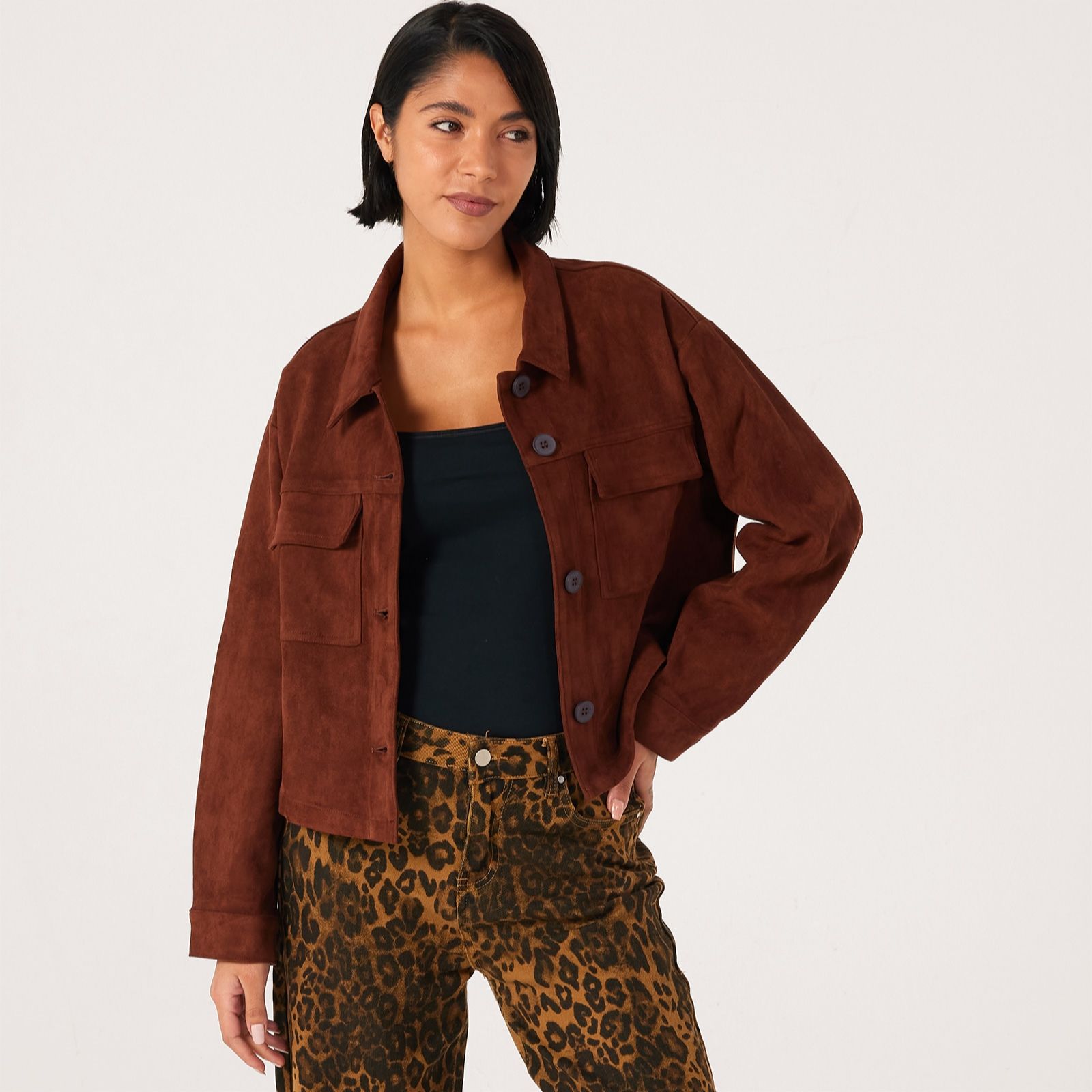 Izabel London Suedette Jacket