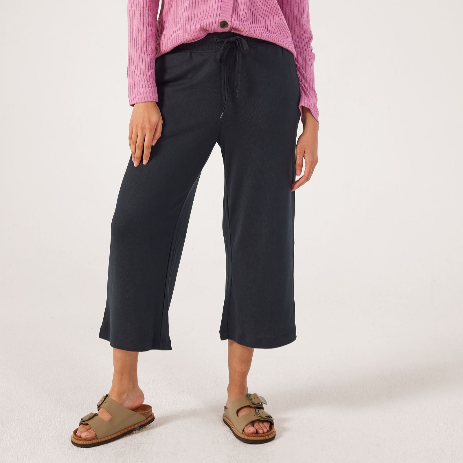 Cuddl Duds Seriously Soft Rib Cropped Pant