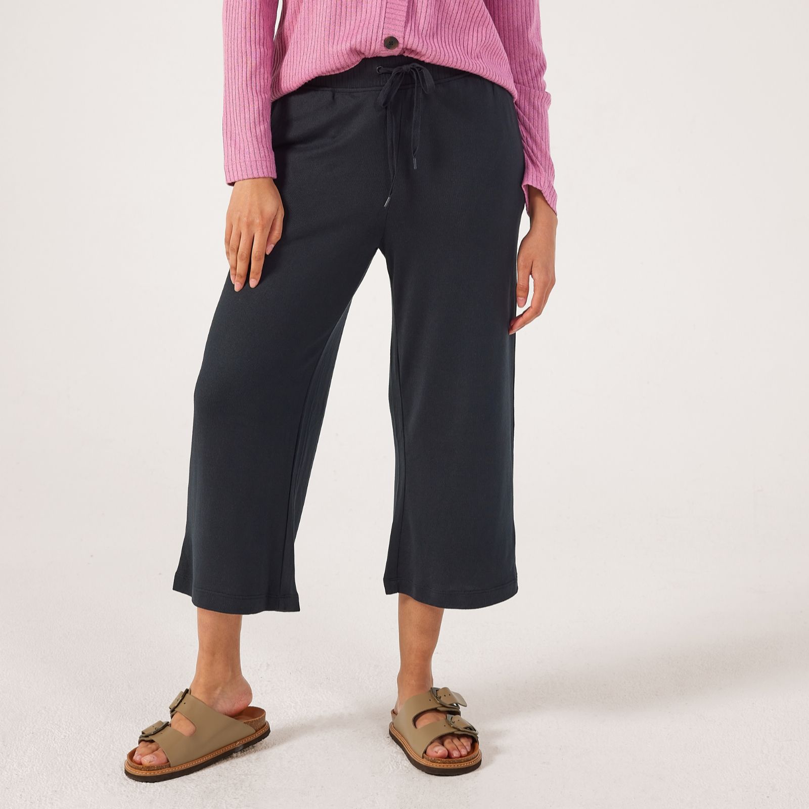 Cuddl Duds Seriously Soft Rib Cropped Pant