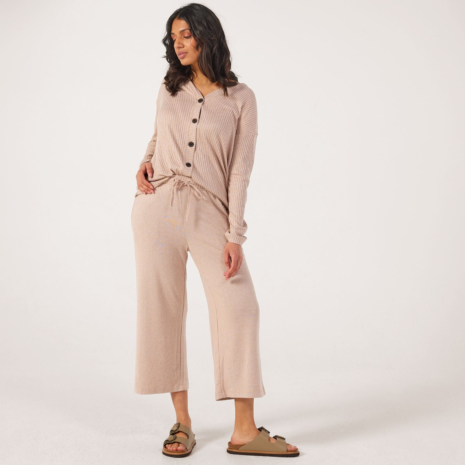 Cuddl Duds Seriously Soft Rib Cropped Pant