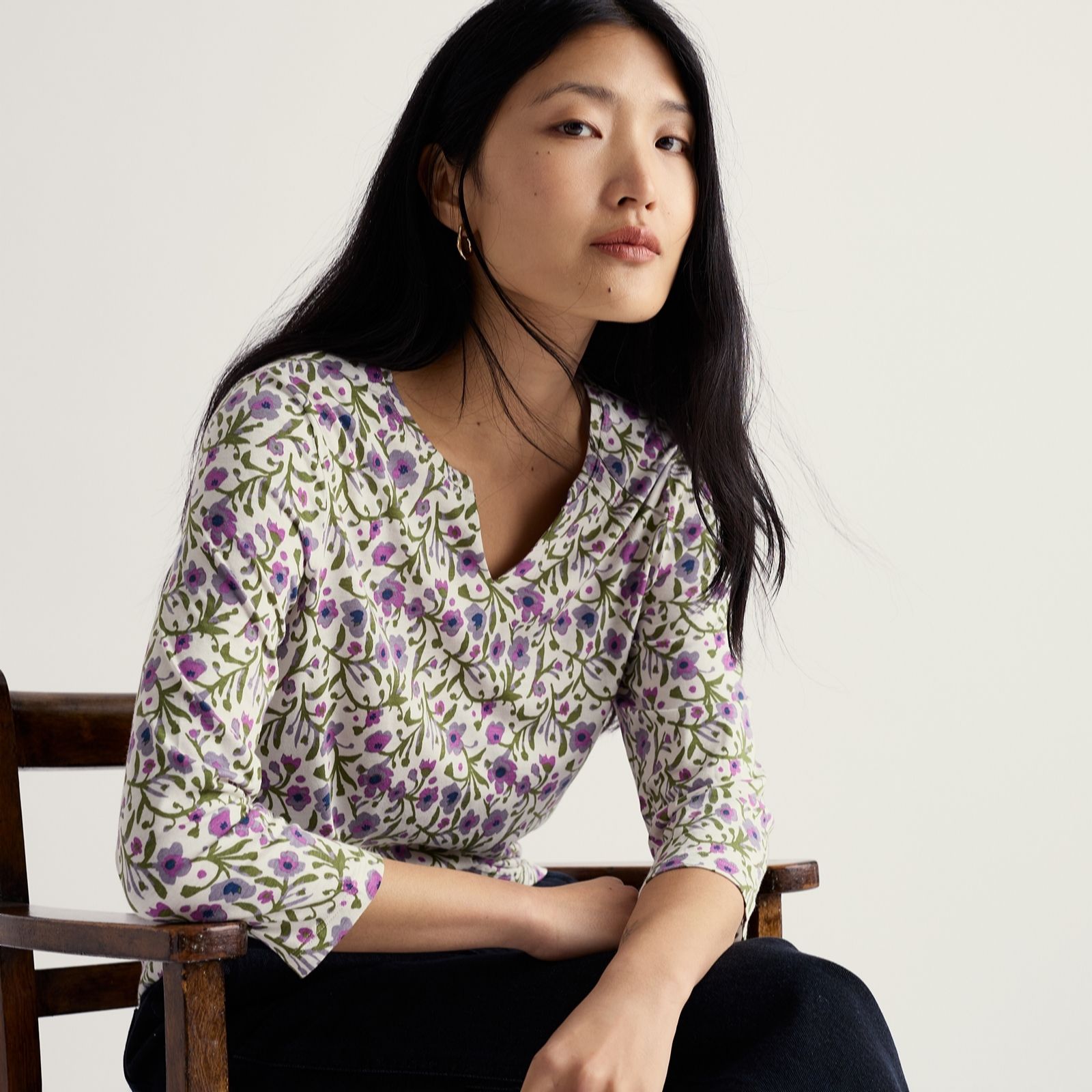 Seasalt Cornwall 3/4 Sleeve Kellow Top