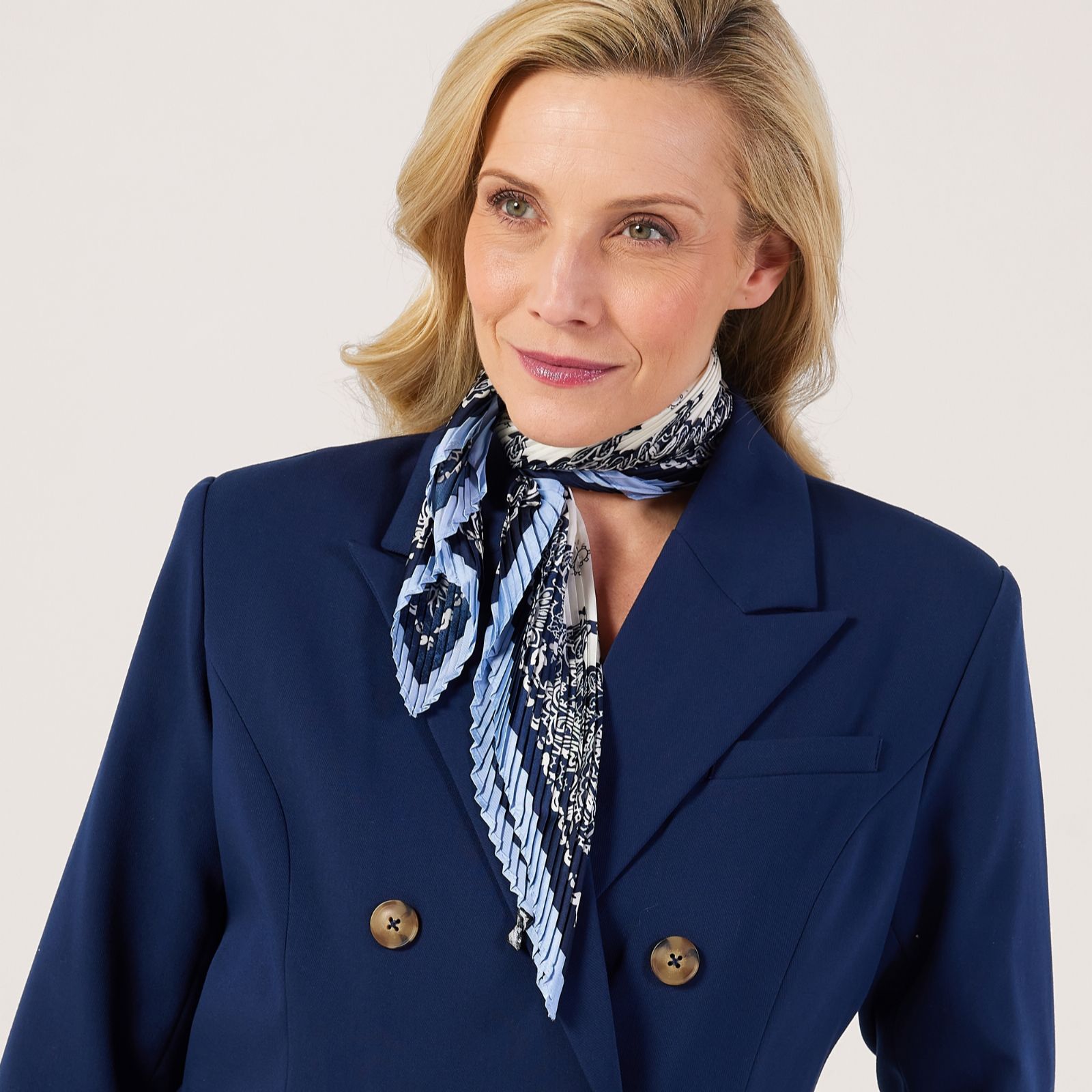 Malika Printed Pleated Scarf