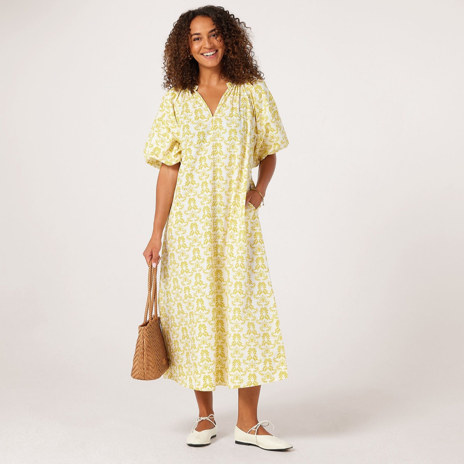 YAS Colea Printed V-Neck Dress