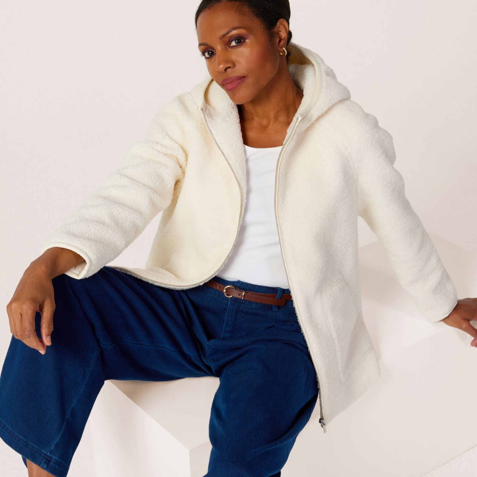 Denim & Co. Teddy Fur Jacket