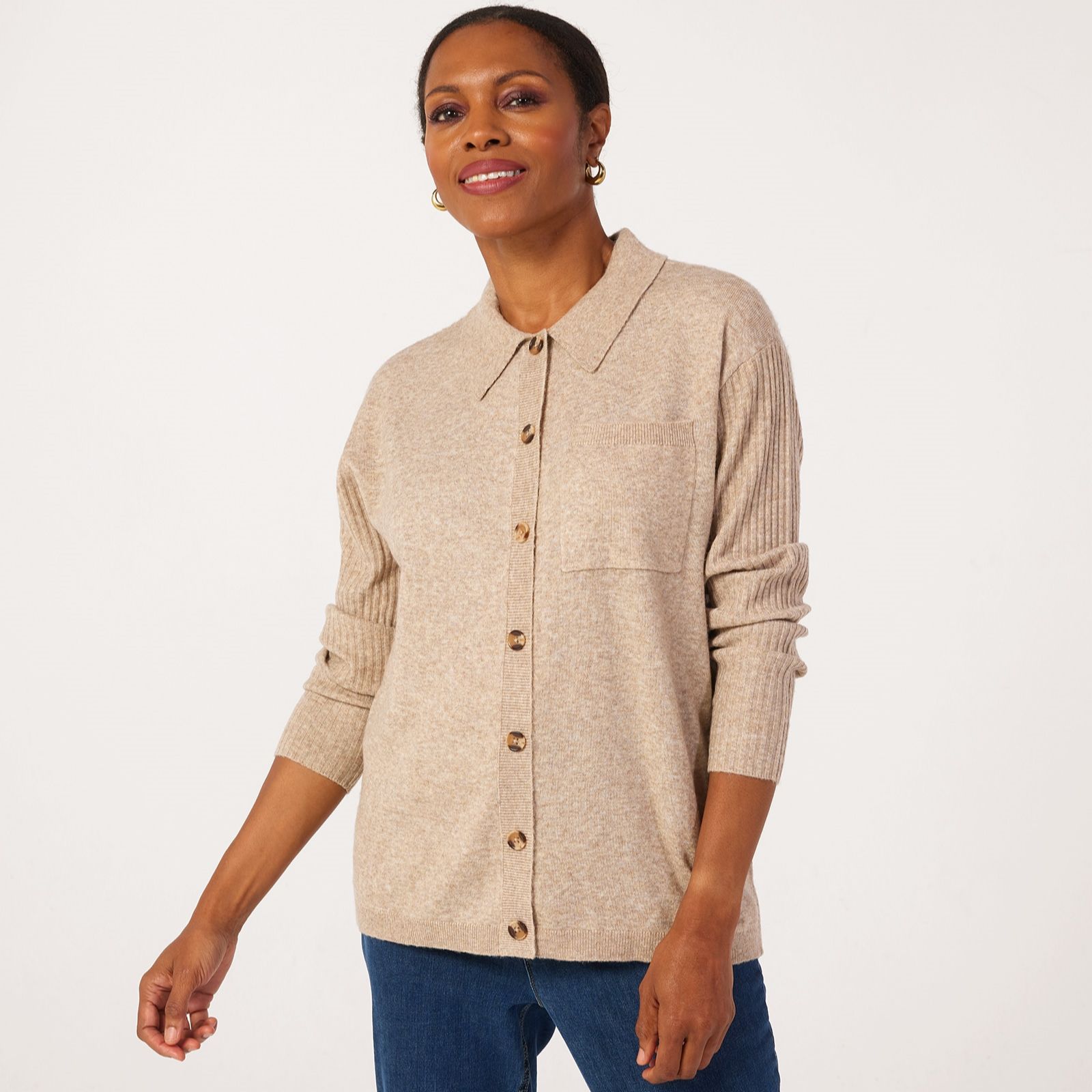 Ruth Langsford Drop Sleeve Knitted Shacket