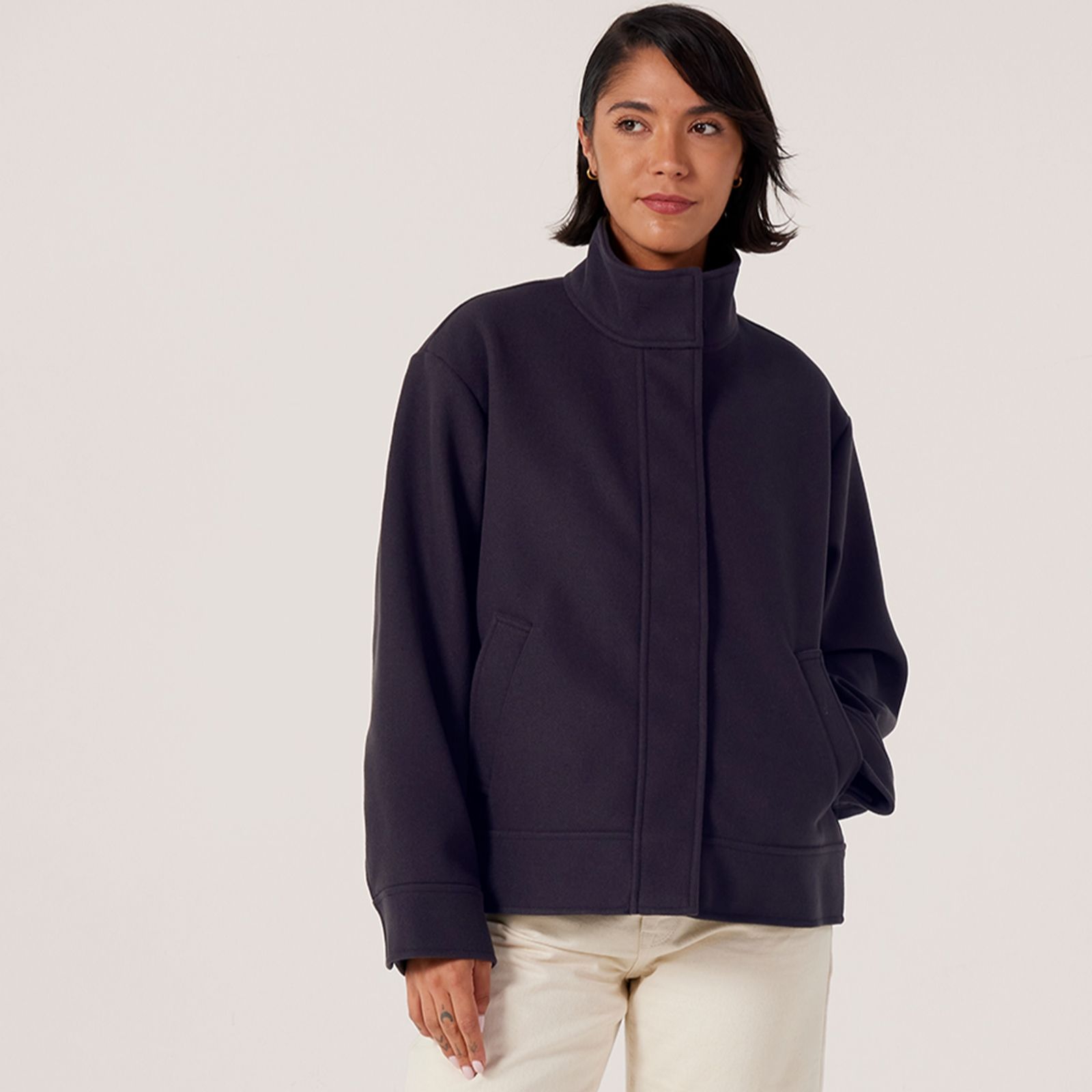 Denim & Co. Funnel Neck Jacket