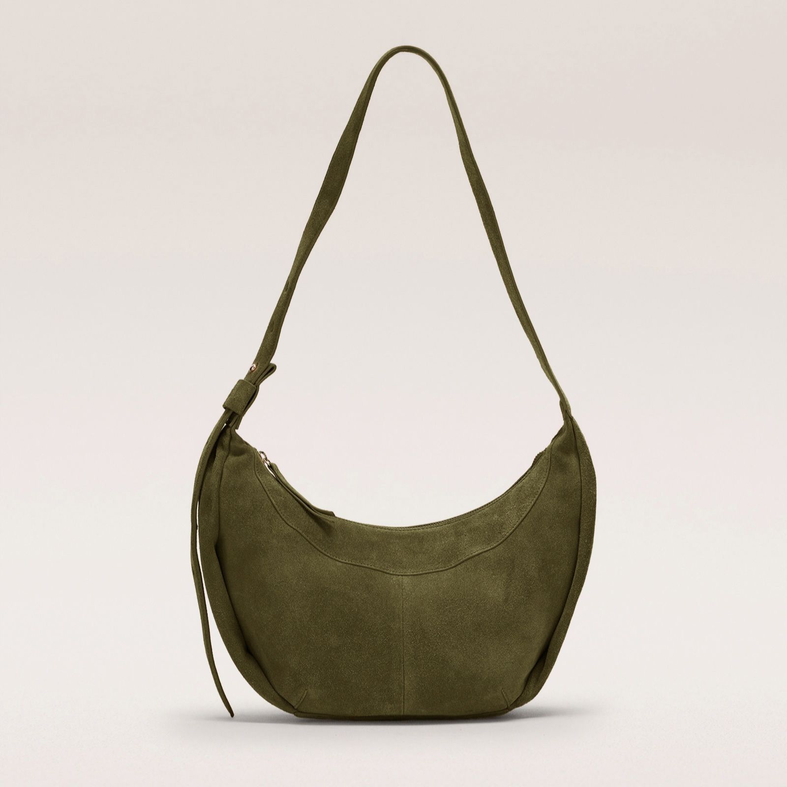 Denim & Co. Suede Slouch Crossbody Bag