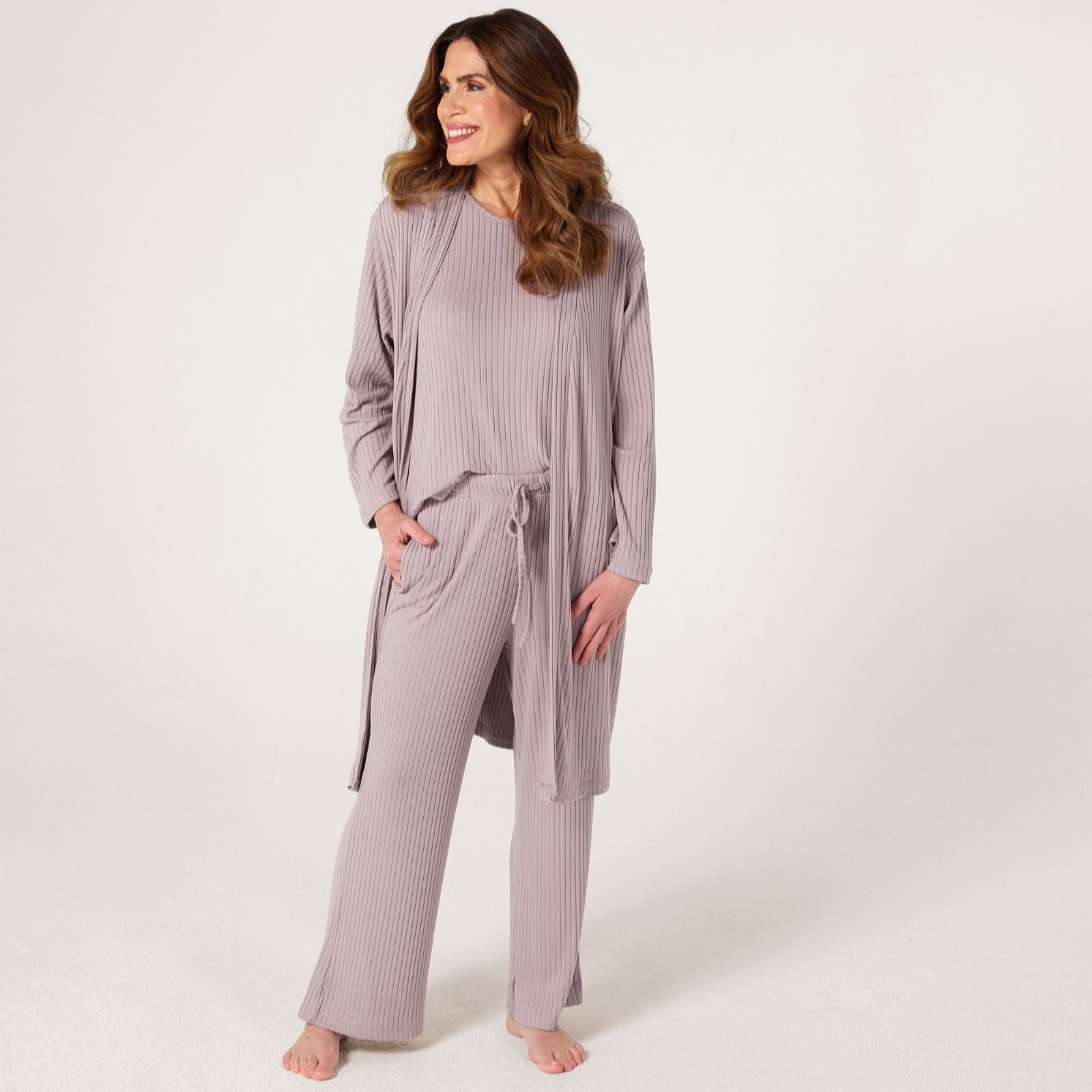 Cozee Home Ribbed 3 Piece Lounge Set