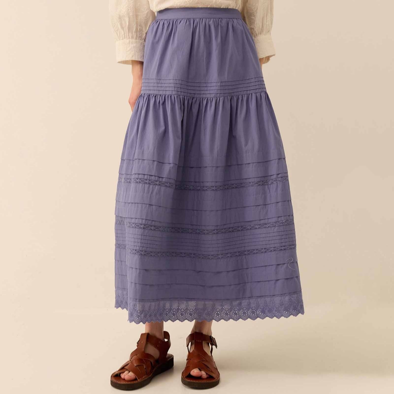 East Betsy Cotton Poplin Midi Skirt