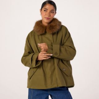 Ben de Lisi Detachable Faux Fur Collar Parka