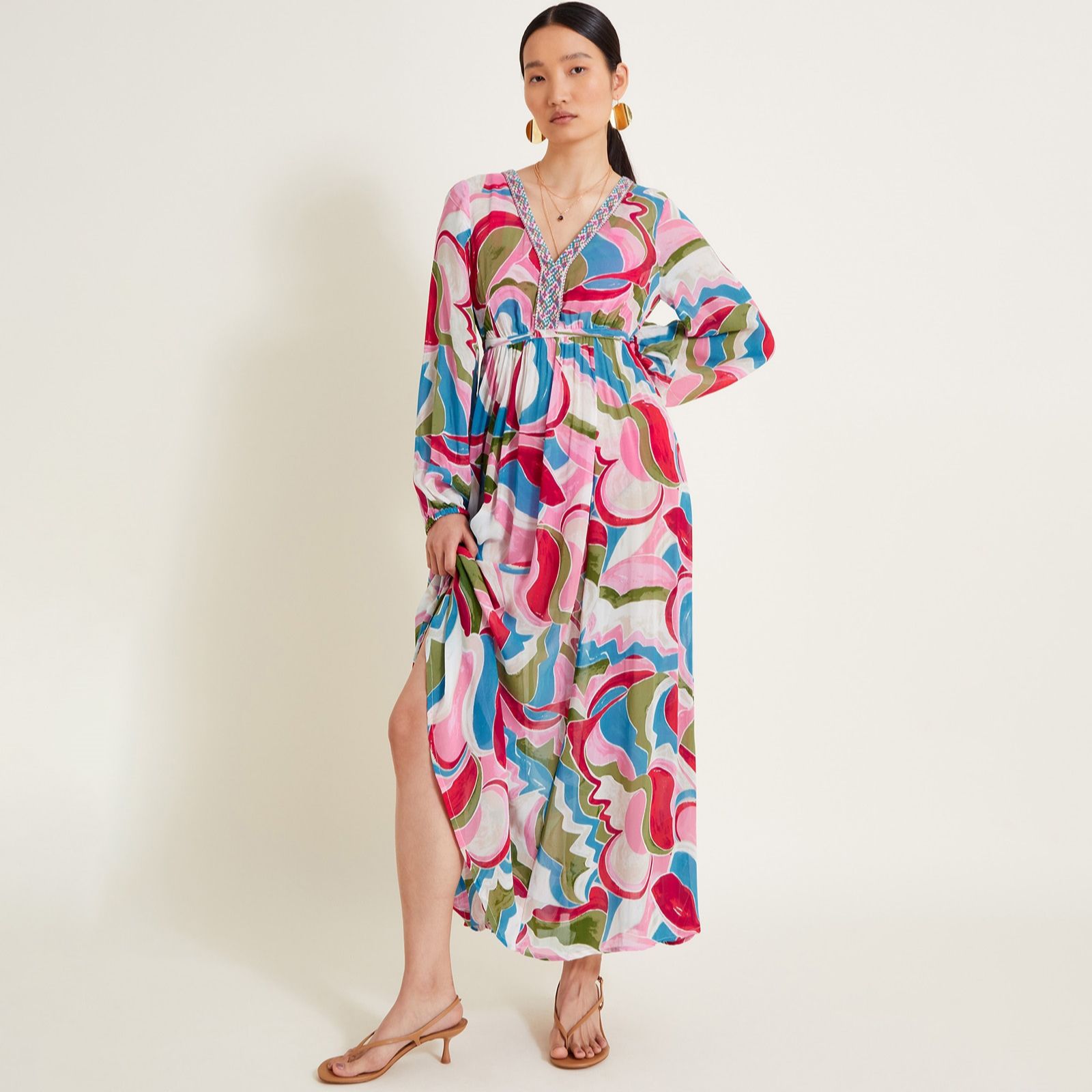 Monsoon Mathilde Kaftan - QVC UK