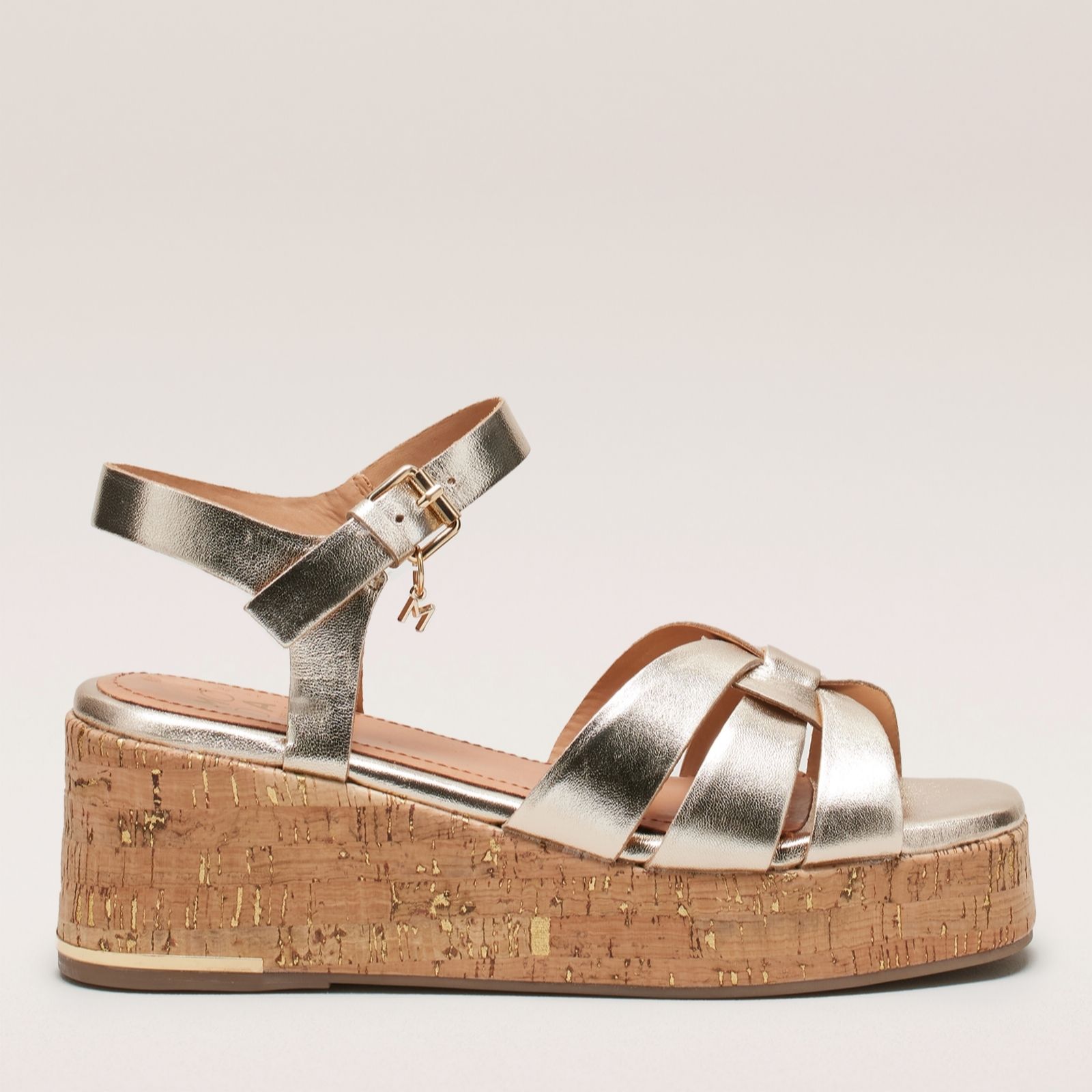 Outlet Moda in Pelle Poppiee Leather Wedge Sandal
