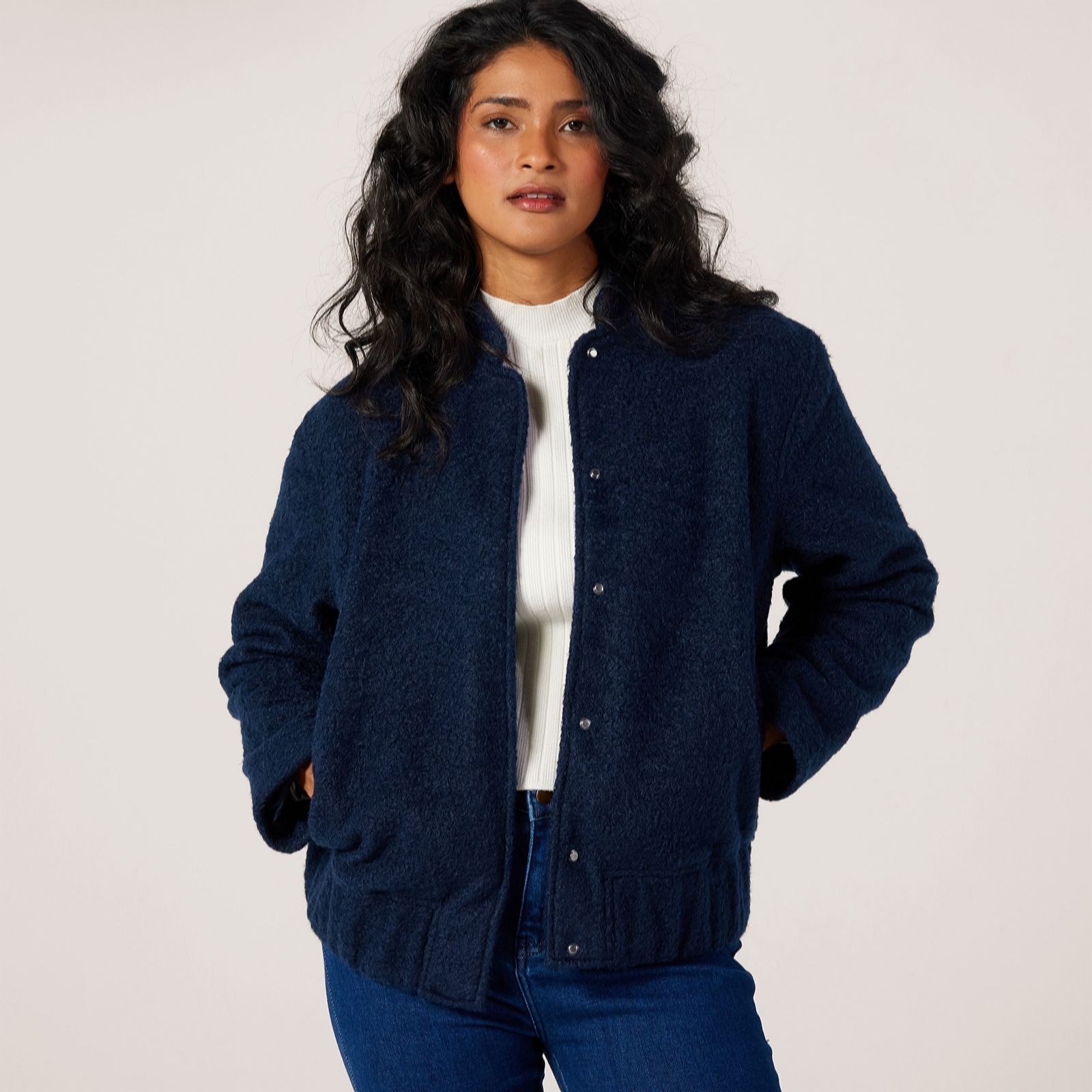 Centigrade Boucle Bomber Jacket