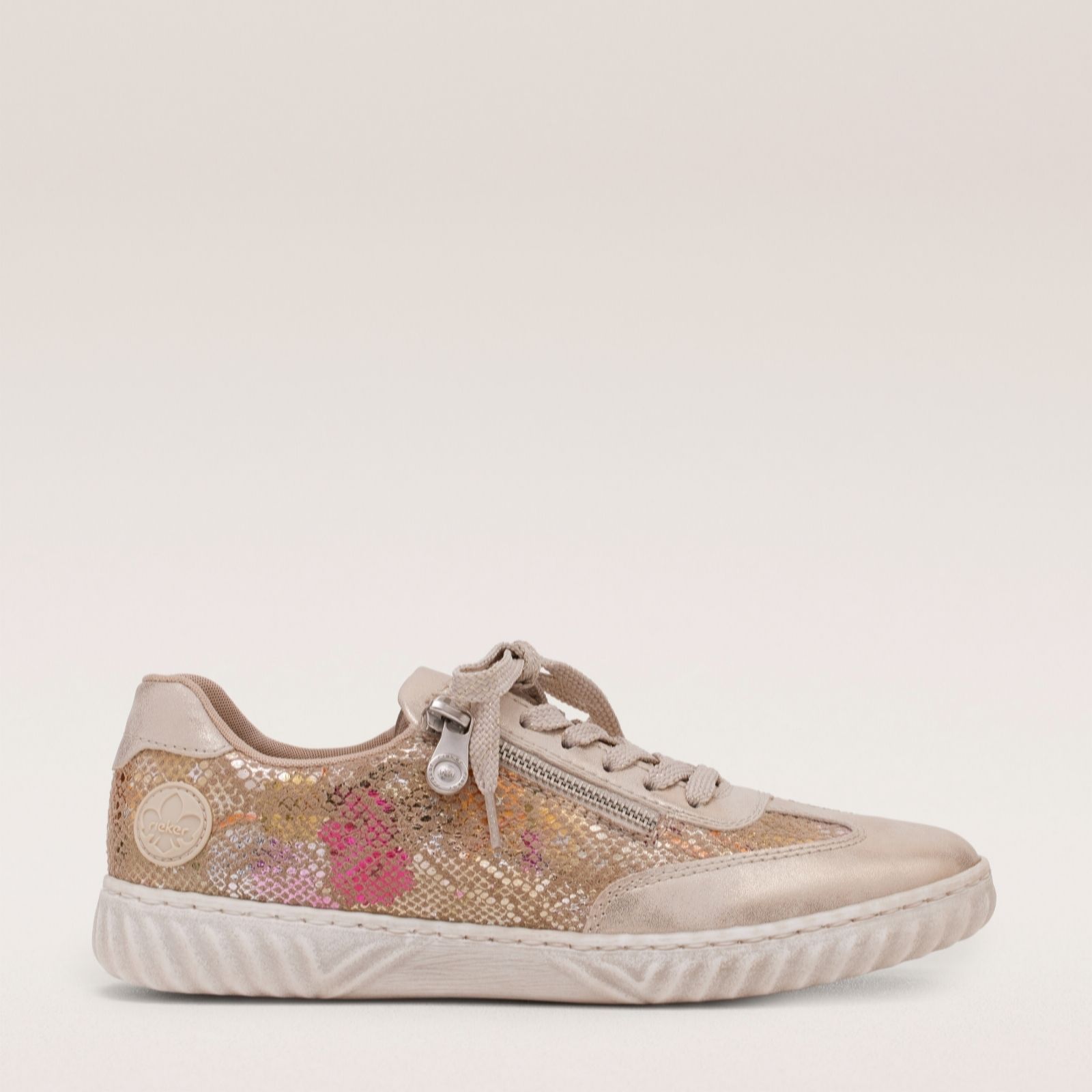 Outlet Rieker Patterned Upper Zip Trainer