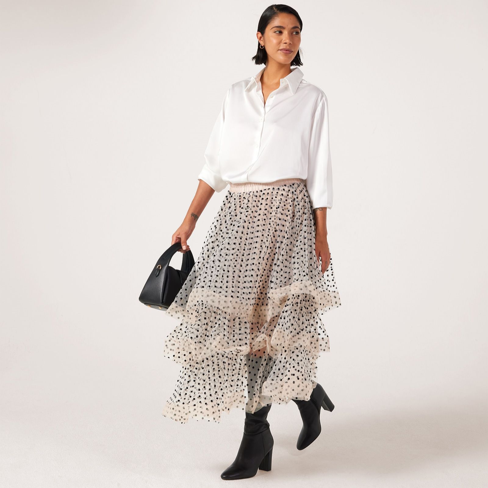 Malissa J Mesh 3 Tier Skirt
